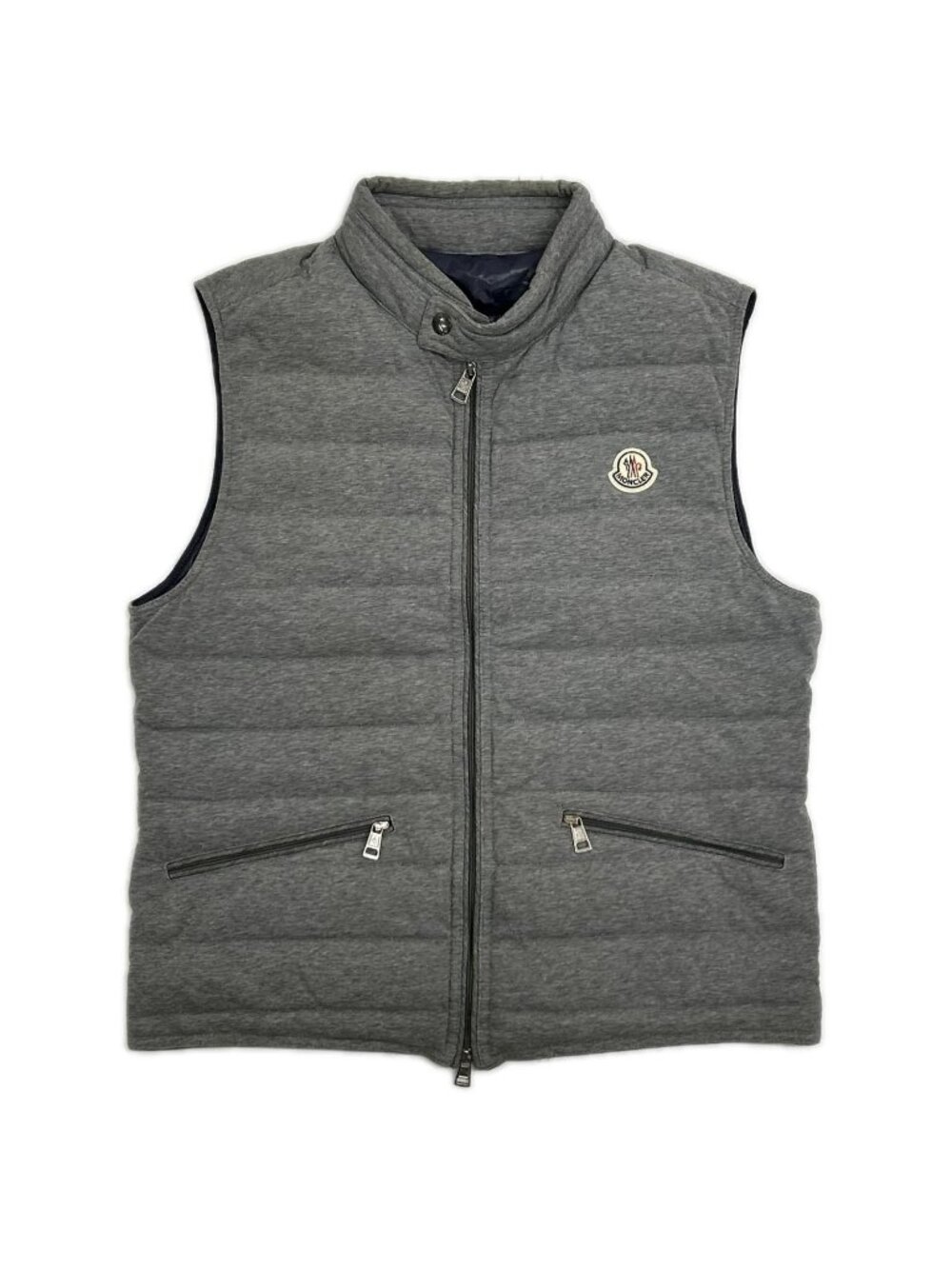 Moncler Gerard Gray Cotton W-zip Down Vest